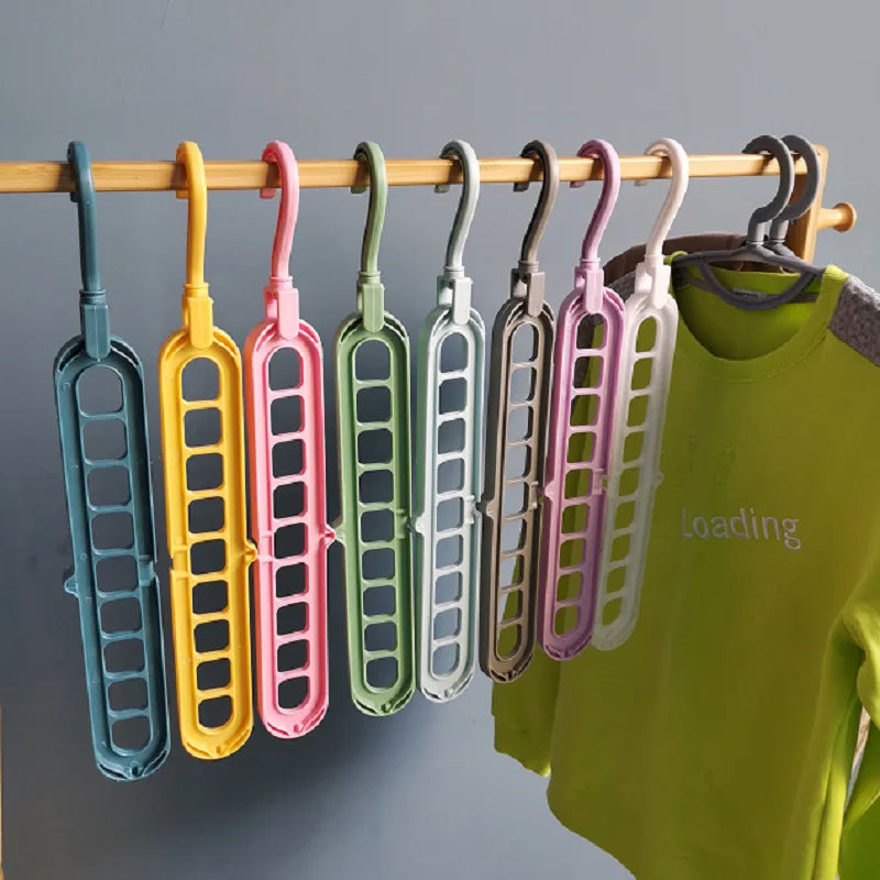 1pc Multi-Functional Clothes Hanger Saving Closet Space Random Color 17.6 Lbs(MAX) Qme
