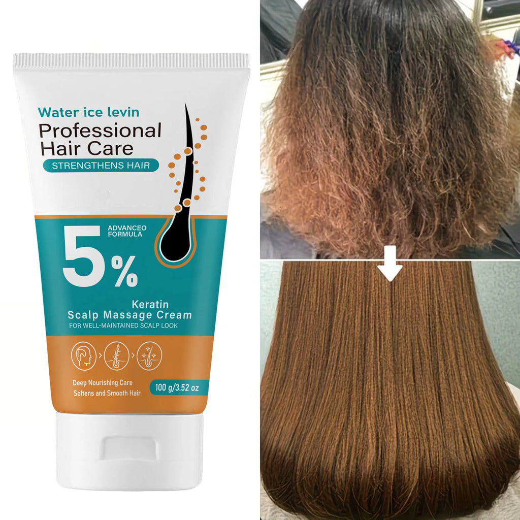 Advanced Formula Keratin Hair Mask, 5% Biotin Collagen Infused Deep Nourish Scalp Strengthen Hair Care Qme