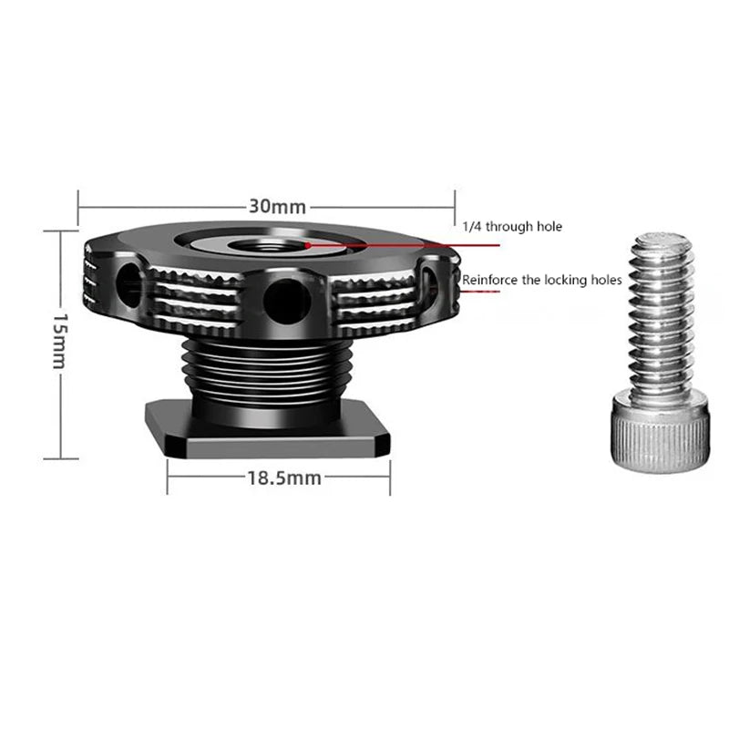 Camera Adapter Shoe 3 8 1 4 Threaded Hole Studio Tripod Smartphone Qme