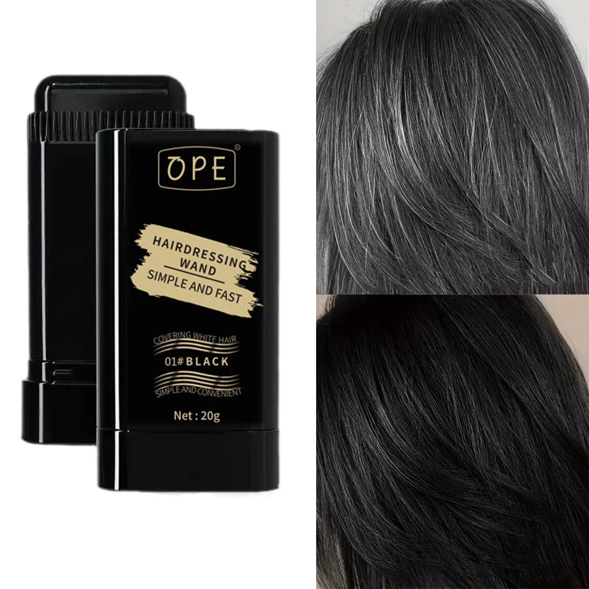 Quick Touch Hair Beard Stick Easy Apply Plant-based Formula Covers Qme