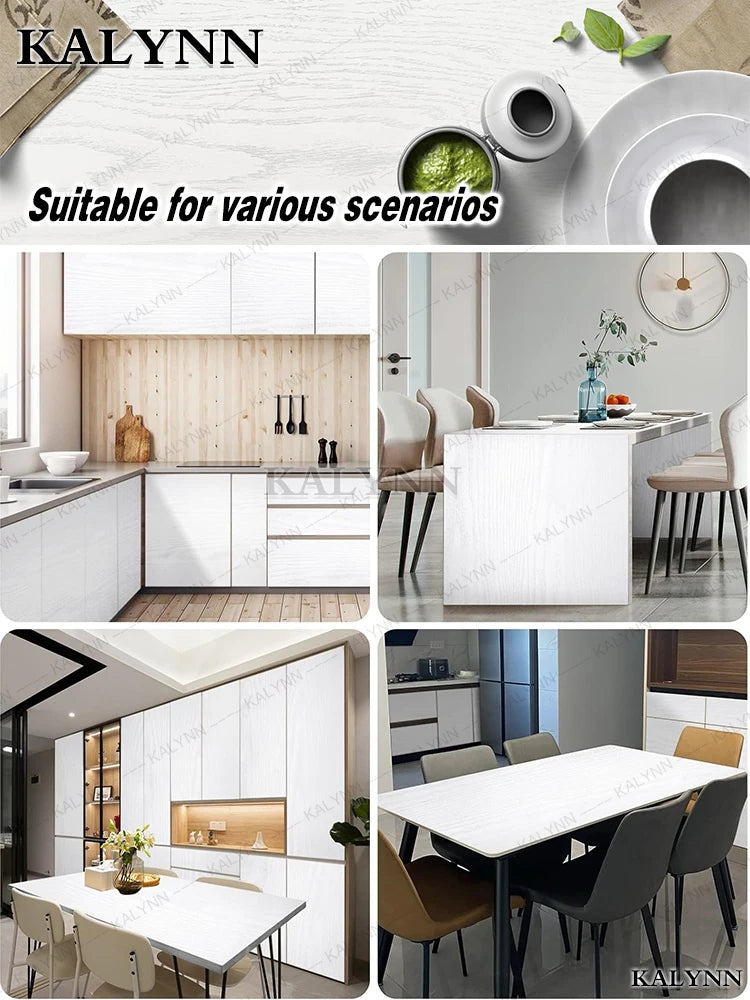 White Wood Grain Waterproof Wallpaper Self Adhesive Vinyl Contact Qme