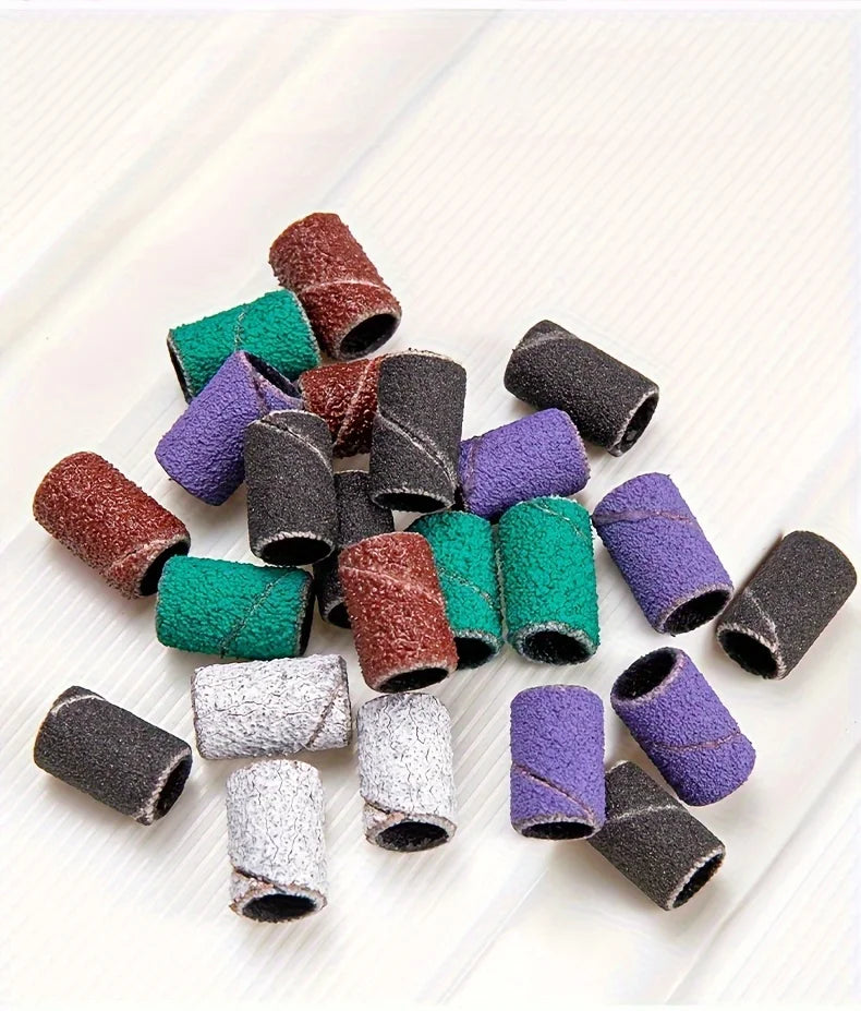 1set Nail Art Sanding Ring Nail Surface Dead Skin Remover Nail Sanding Ring Grinder Grinding Head Nail Art Tool Qme