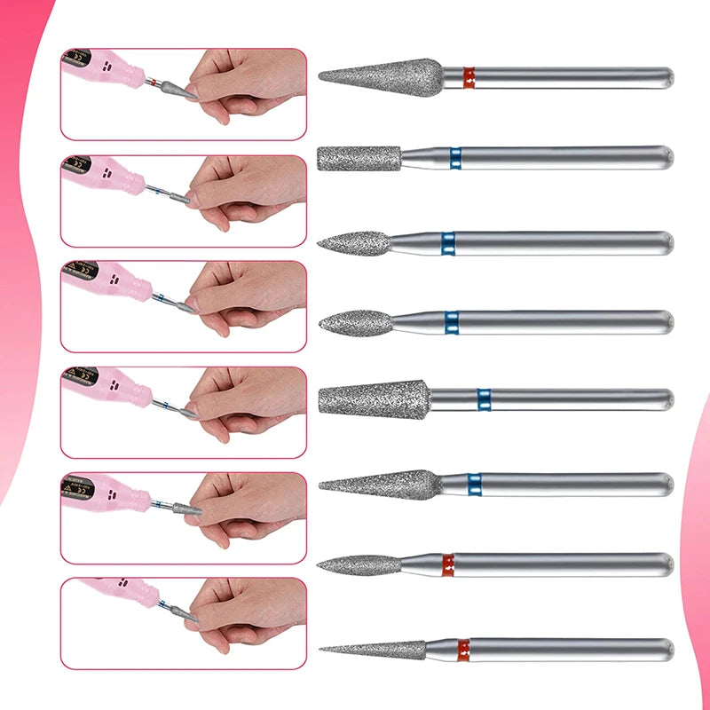 Milling Cutter Manicure Electric Nail Drill Bits Accessory Pedicure Qme