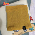 Multifunctional Thermal Knit Neck Tube Scarf Windproof Cold Proof Face Mask Neck Warmer For Ski Running Daily Wear Qme Yellow 2pcs