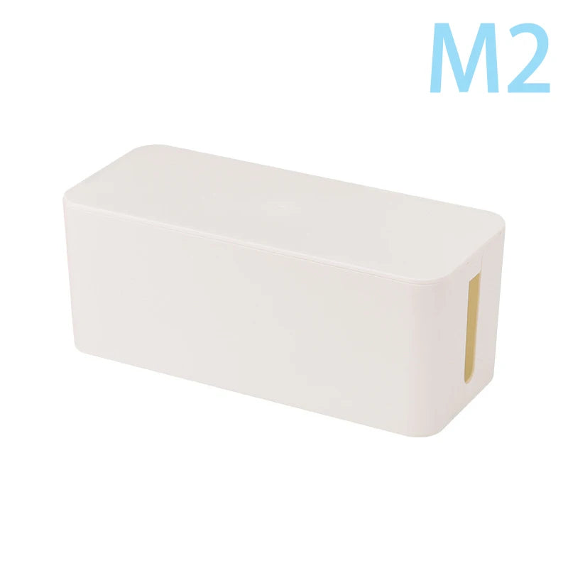 Dust Charger Socket Organizer Network Bin Cable Storage Box Power Qme M2