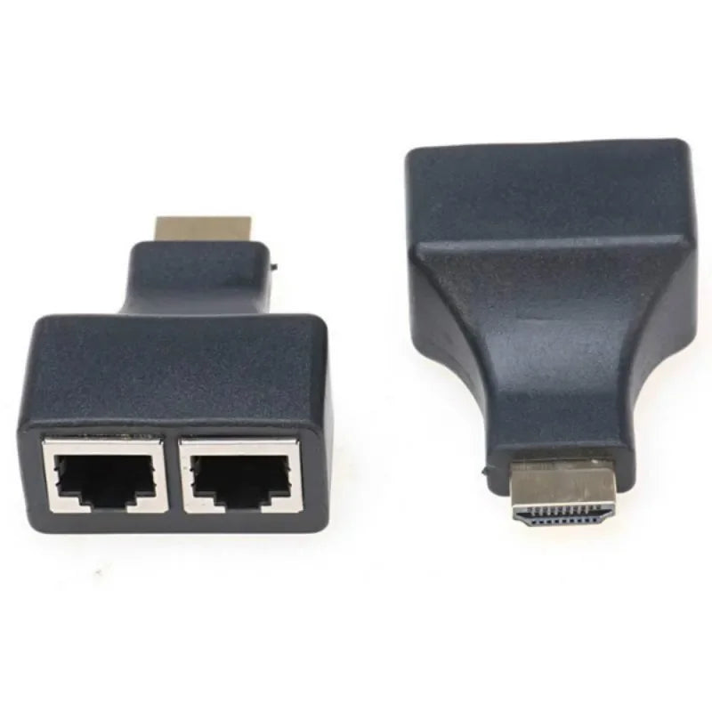 ESCAM HDMI-compatible Over RJ45 CAT5e CAT6 UTP LAN Ethernet Balun Extender Repeater - 1080p3D HD Dropshipping Qme