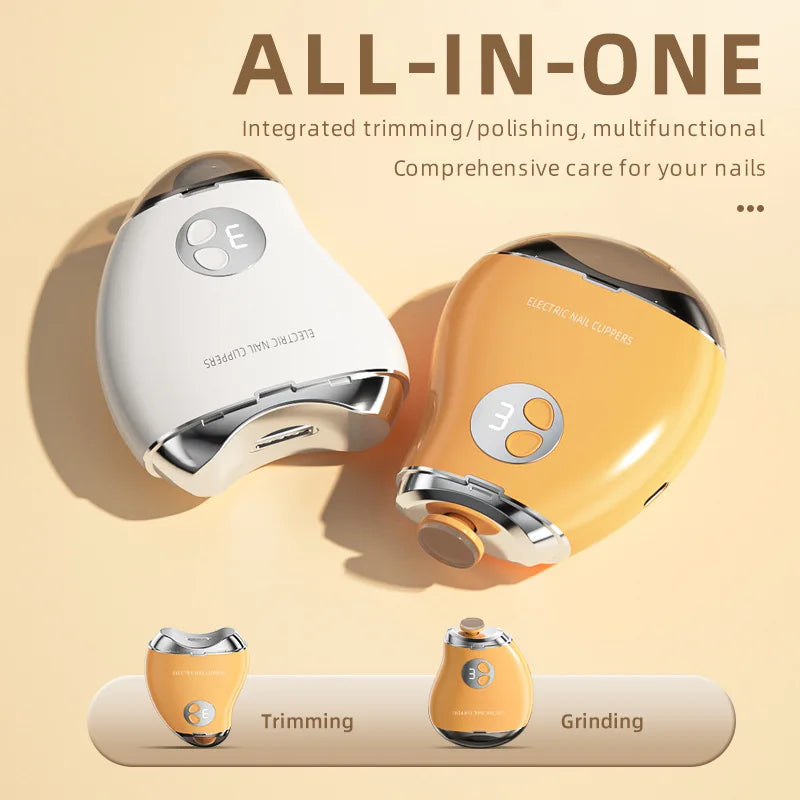 Automatic Electric Nail Grinder & Clipper – Portable Manicure Tool with Polishing Function for Adults Qme