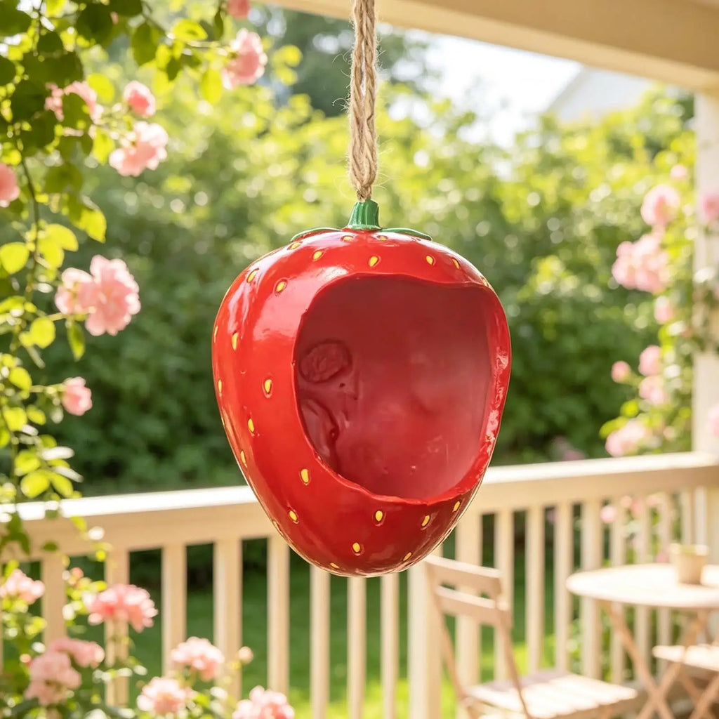 Outside Bird Feeders Fruit Shaped Resin Weatherproof Birdfeeder Qme