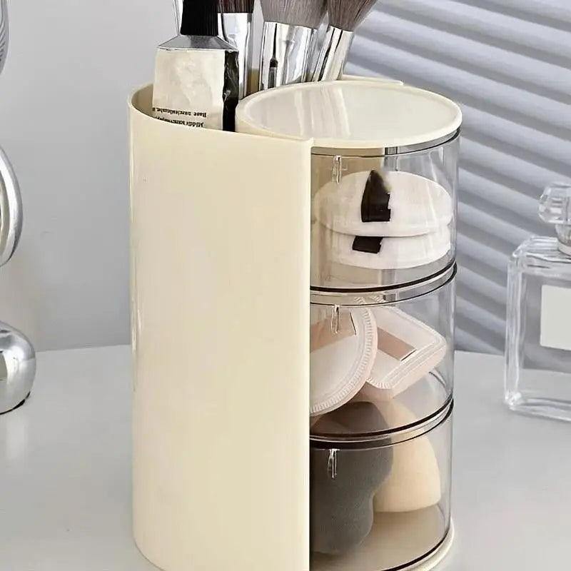 Acrylic Hair Accessories Organizer Clear Storage Box for Hair Ties, Headbands Makeup Brushes, Desktop Jewelry & Cosmetic Holder Qme A6