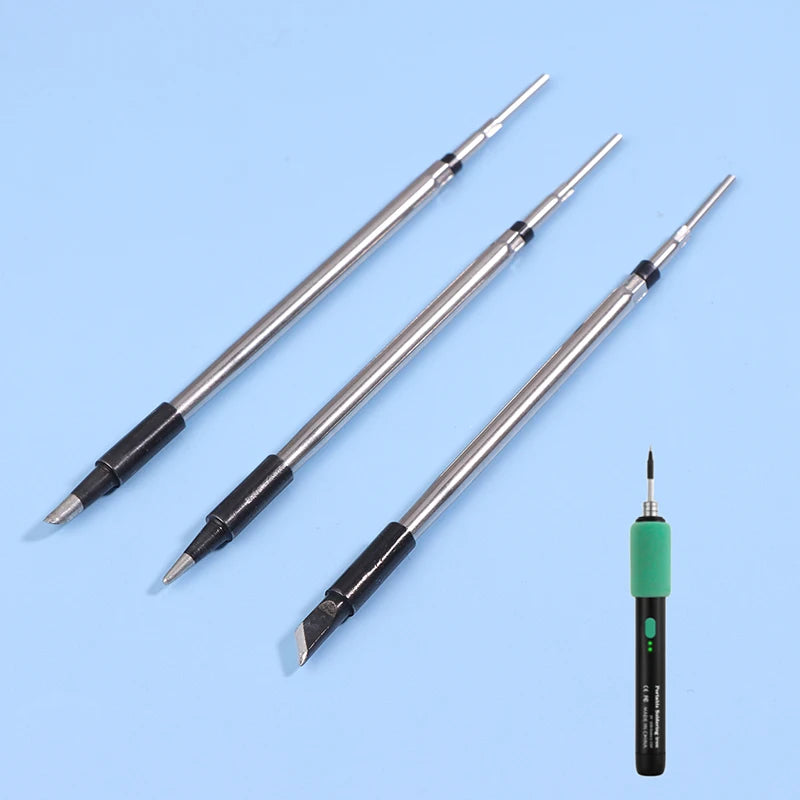 Ceramic Heating Core Soldering Iron Tip Blade Tip Horseshoe Tip Round Pointed Stainless Steel Soldering Iron Tool Accessories. Qme