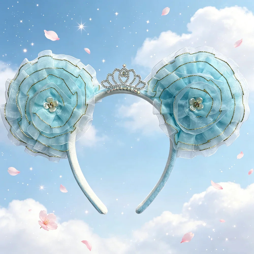Cute Minnie Hairband with Lace Sweet Princess Style Headwear for Adult Women Girls Theme Park Travel Photography Hair Accessory Qme Headband 2