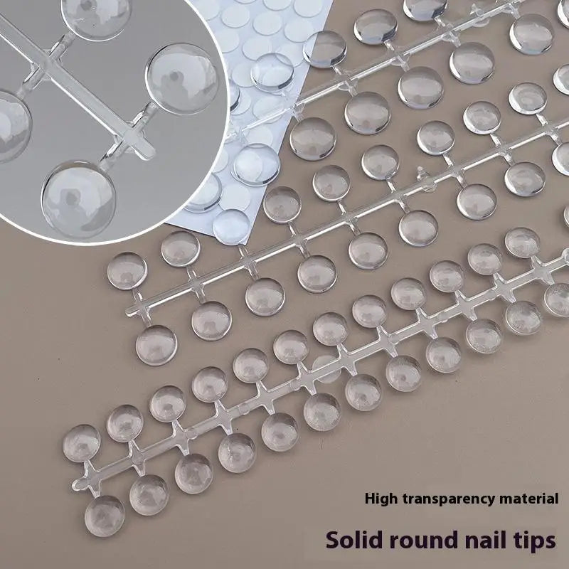 240 Fake Chart Showing 1 2 Mini Round Shaped Clear Glass Nail Polish Qme