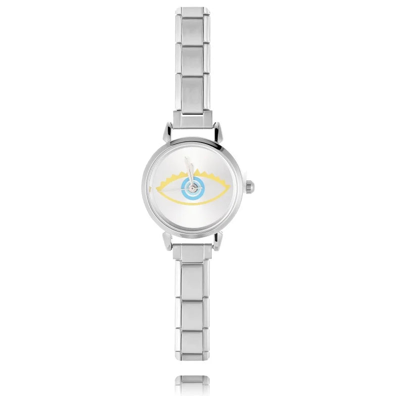Wholesale Fashion Gold Sliver Color Round Women Watch Luxury Analog Wristwatches Reloj Mujer Girls Clock Gift（Without Box） Qme Style 4