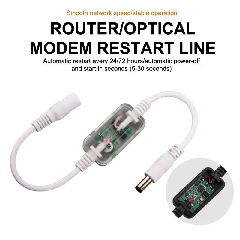 Automatic Router Modem Restart Power Cable 24 72 Hours Auto Cycle Qme