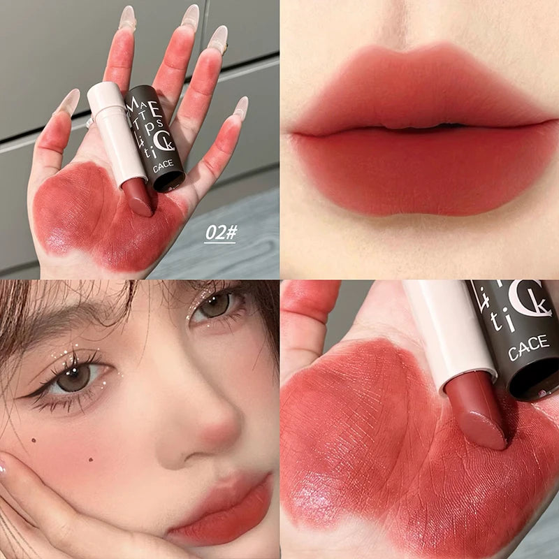 6 Colors Waterproof Nude Matte Lipsticks Long Lasting Lip Stick Not Fading Sexy Red Pink Velvet Lipsticks Makeup Cosmetic Batom Qme 02