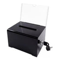 Plastic Container With Lock And Sign Holder Suggestion Box Acrylic Solid Ballot Box Durable Tip Jar Voting Qme B