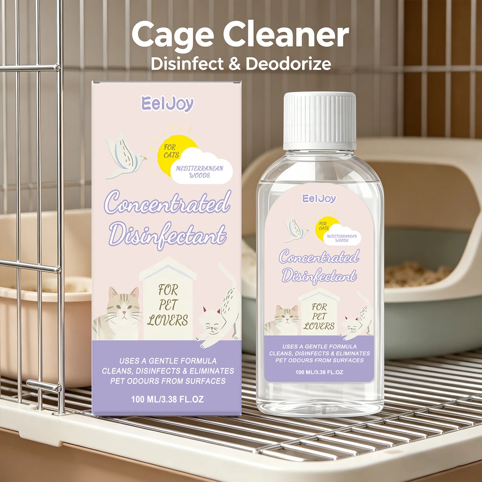 Pet Concentrated Disinfectant 3-in-1 Deep Cleaning Stain Disinfecting Odor-Eliminating Formula Long-Lasting Freshing Pet Cleaner Qme