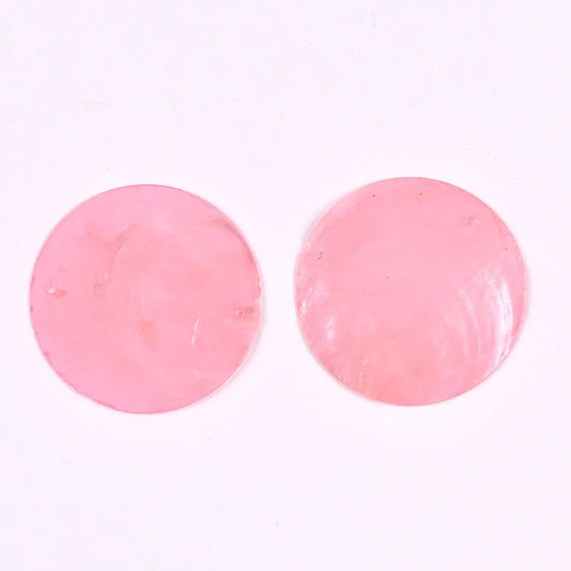 5/10pcs Colorful Round 2 Hole Shells Pendant Hanger DIY Jewelry Making Necklace Charms Gift Decoration Handmade Accessoires 50mm Qme c3649-10 5Pcs a bag