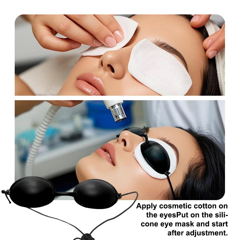Silicone Protectve Eye Goggle IPL Laser LED UV Lamp Treatment Qme