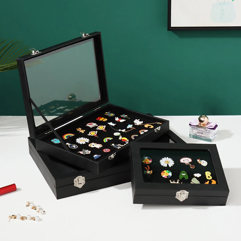 Medal Jewelry Collection Display Frame Pin Case Badge Storage Box Qme