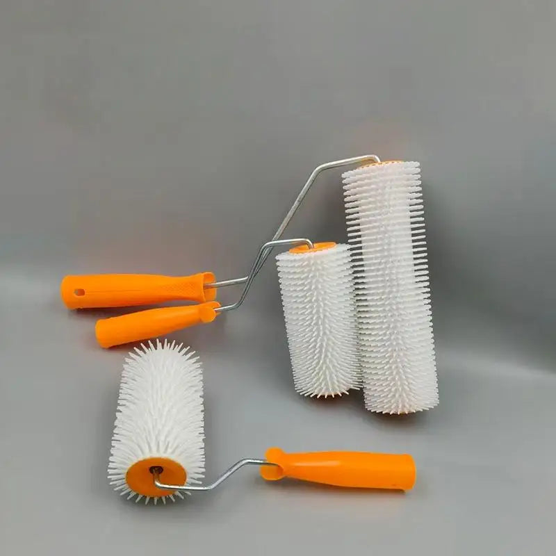 10/16/24CM Defoaming Drum Brush Spike Roller Latex Floor Self Compound Roller Leveling Screed Spiked Roller Paint Brush Roll Qme