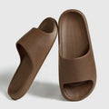 2025 Women Soft Sole Cloud Slippers Thick Platform Indoor Outdoor Beach Sandals Summer EVA Non Slip Flip Flops Men slippers Qme A-Brown 38-39