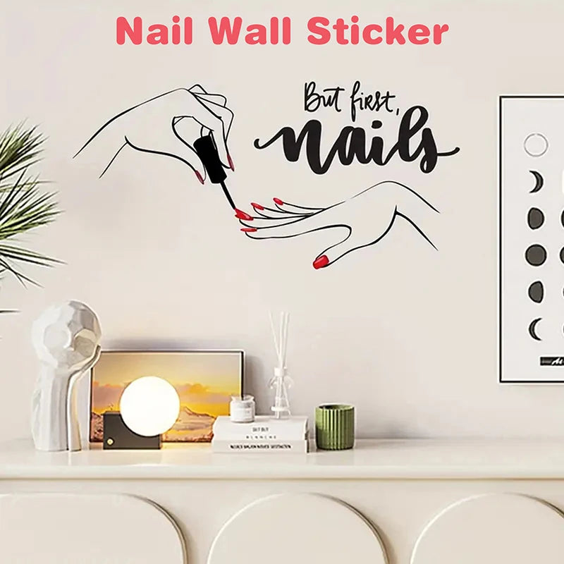 Creative Nail Art Stickers Studio Dressers Wall Self-adhesive Home Qme