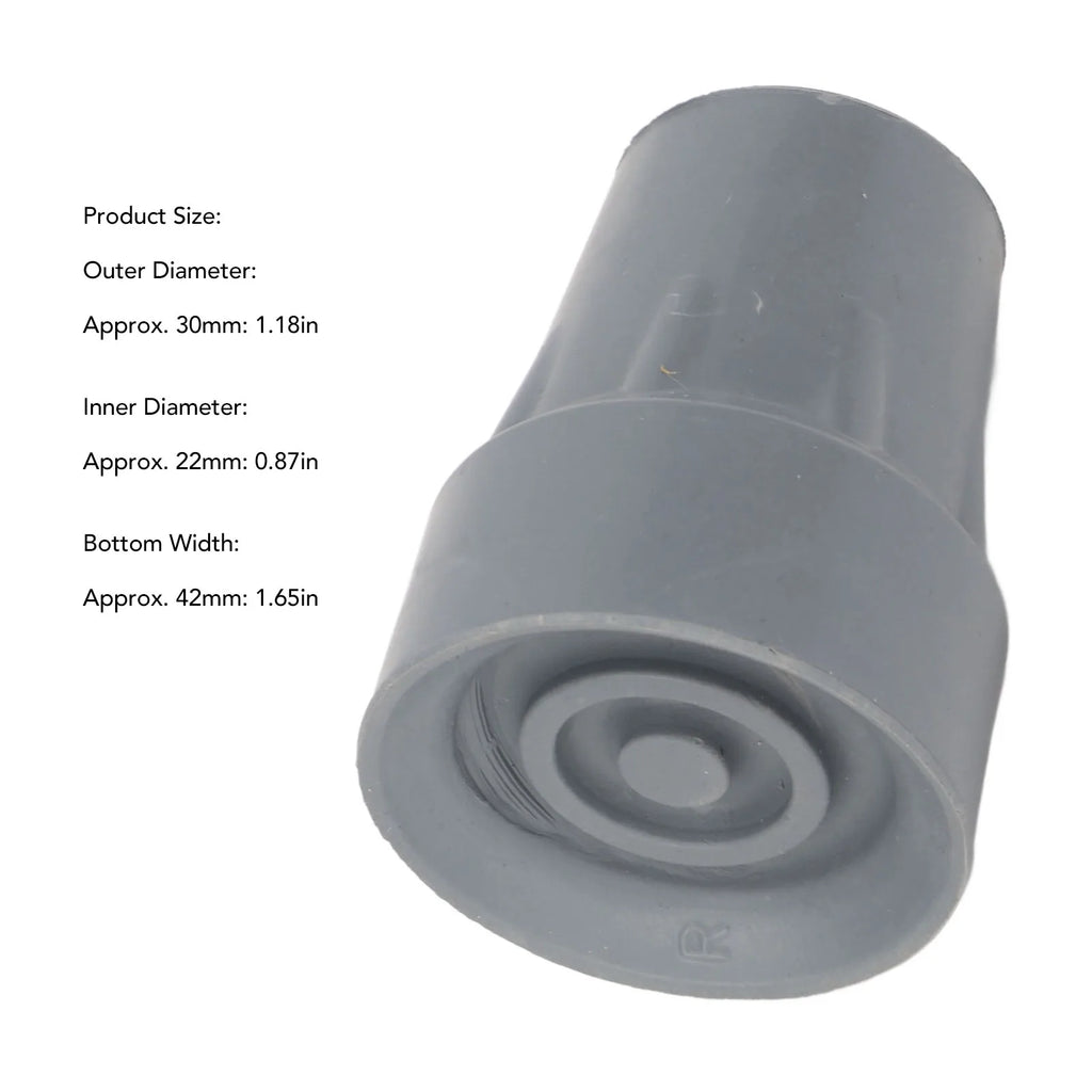 Replacement Cane Tip 22mm Cane Tip Prevent Slip Shock Absorbing Heavy Duty Replacement Rubber Crutch Tips for Elderly Patient Qme