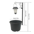 Solar Light Planter Soft Warm Waterproof Decoration Outdoor Lamp Post Qme as shown China Mainland