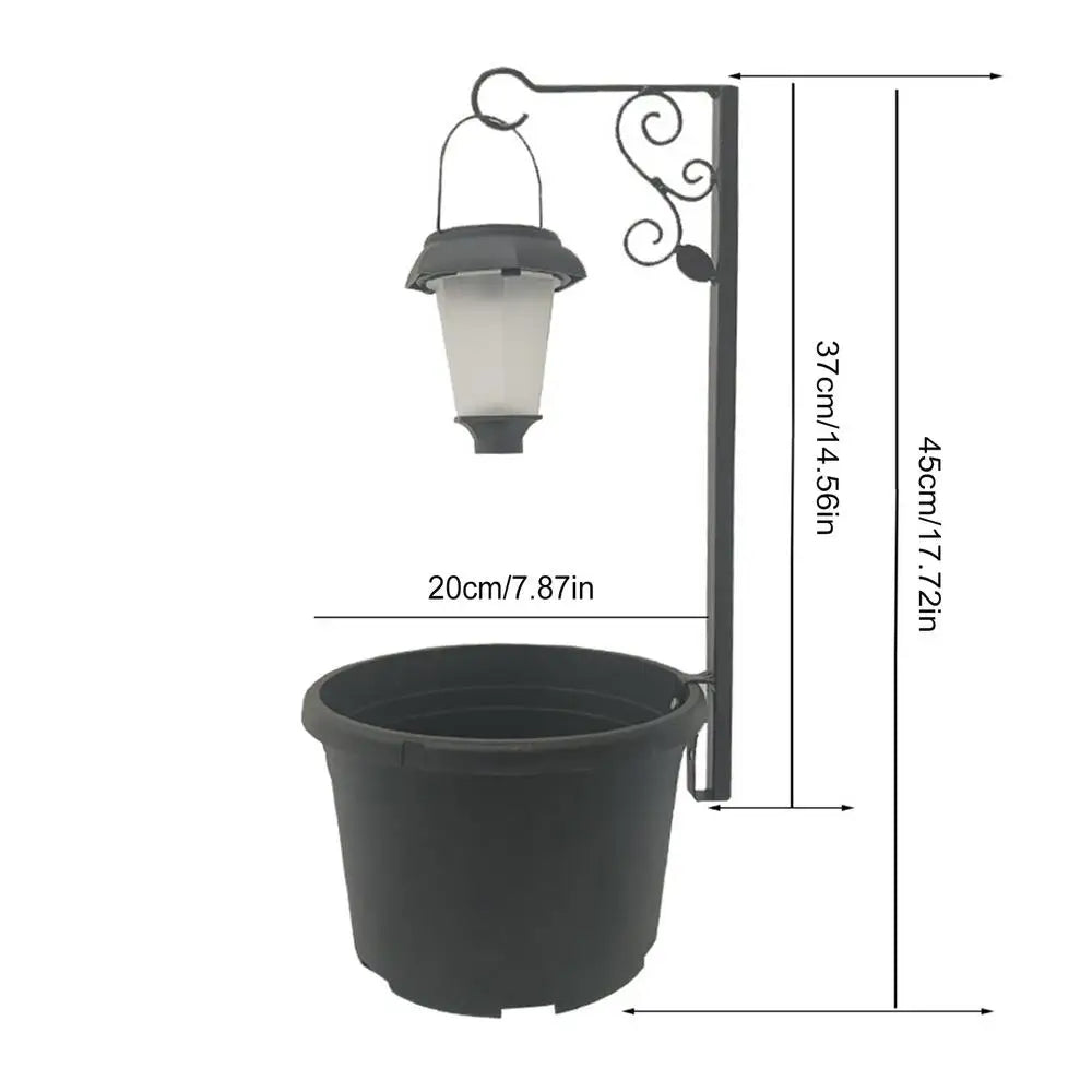 Solar Light Planter Soft Warm Waterproof Decoration Outdoor Lamp Post Qme as shown China Mainland