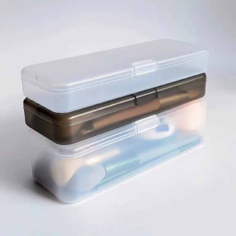 Cosmetic Storage Box Transparent Plastic Pen Holder Makeup Brush Qme