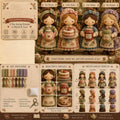 New Beautiful Girls Patchwork DIY Kit Handmade Felt Doll Sewing Craft for Beginner Includes All Materials Unique Gift Qme A One Size
