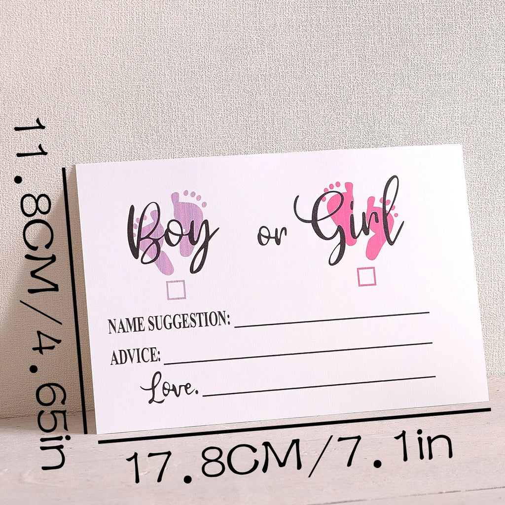 10 件 Gender Reveal Party Voting Cards, B Oy or g Irl Vote Gender Reveal Game Cards for Babyshower Party Supplies, Blue and Qme 1 0Pcs