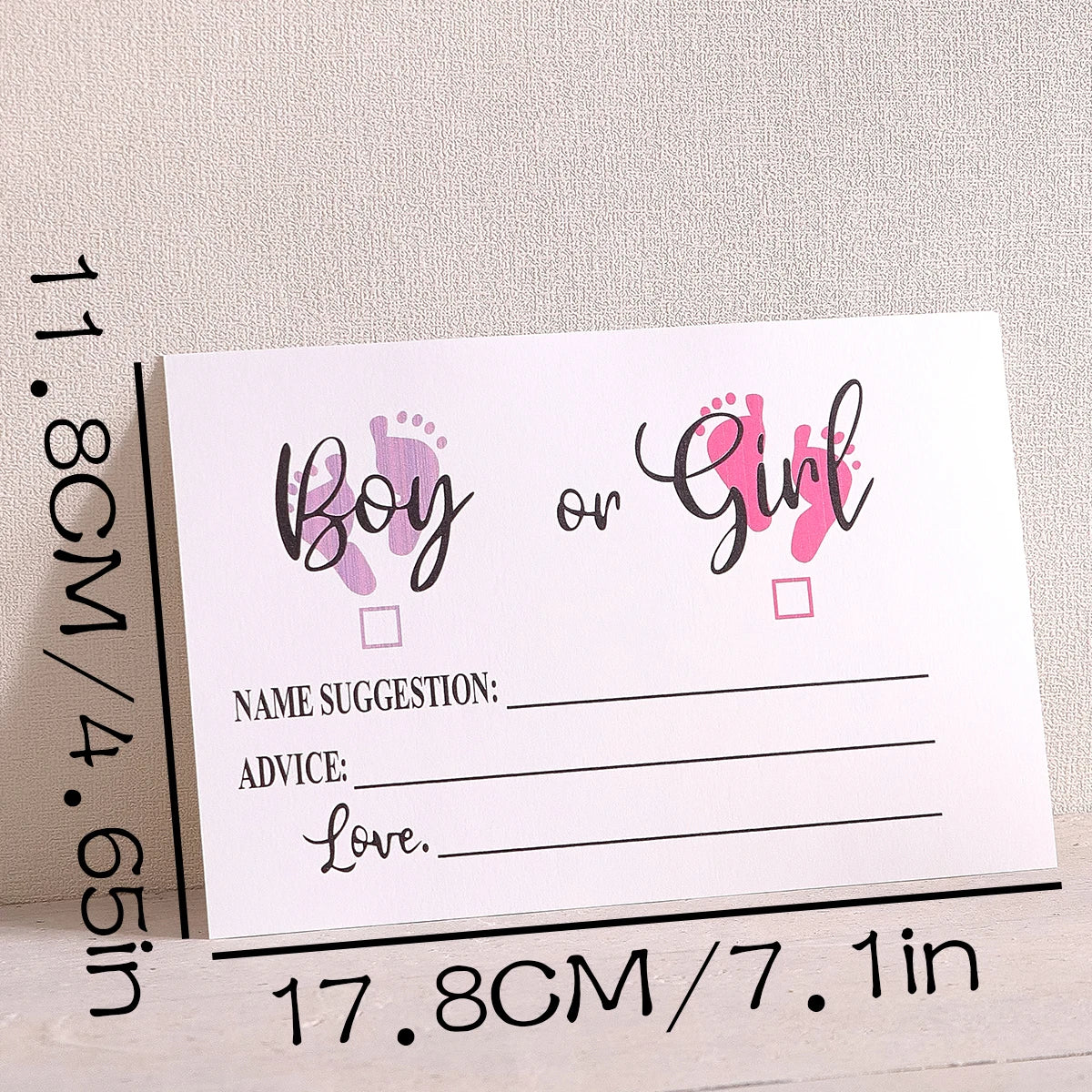 10 件 Gender Reveal Party Voting Cards, B Oy or g Irl Vote Gender Reveal Game Cards for Babyshower Party Supplies, Blue and Qme 1 0Pcs