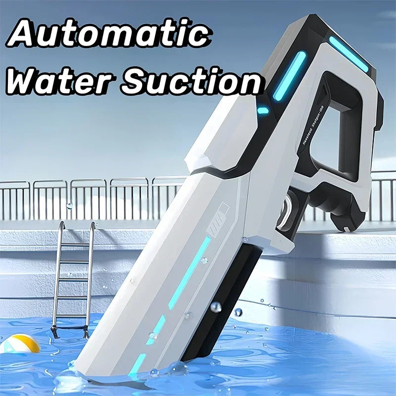 Electric Automatic Water Storage Gun Toys Portable Children Summer Beach Outdoor Fight Fantasy Spray Gun Toys Boy Kid Adult Game Qme