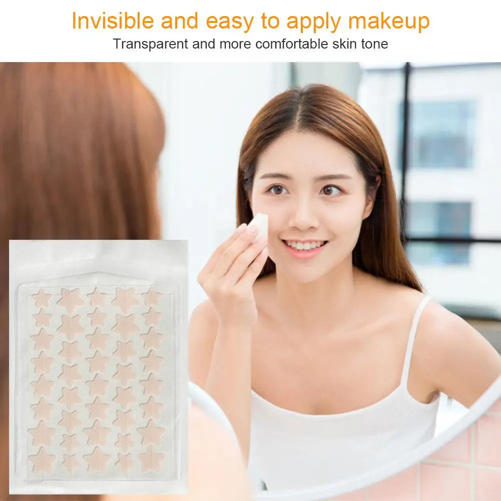 35/40Pcs Colorful Cute Star Heart Shaped Acne Treatment Sticker Invisible Acne Cover Removal Pimple Patch Skin Care Qme