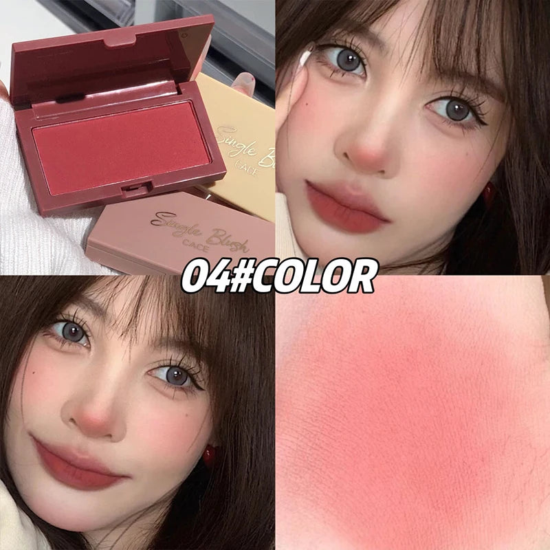 CACE Monochrome Blush Cream Palette Lasting High Pigment Face Blusher Powder Cheek Tint Rouge Natural Makeup Contouring Shadow Qme 04