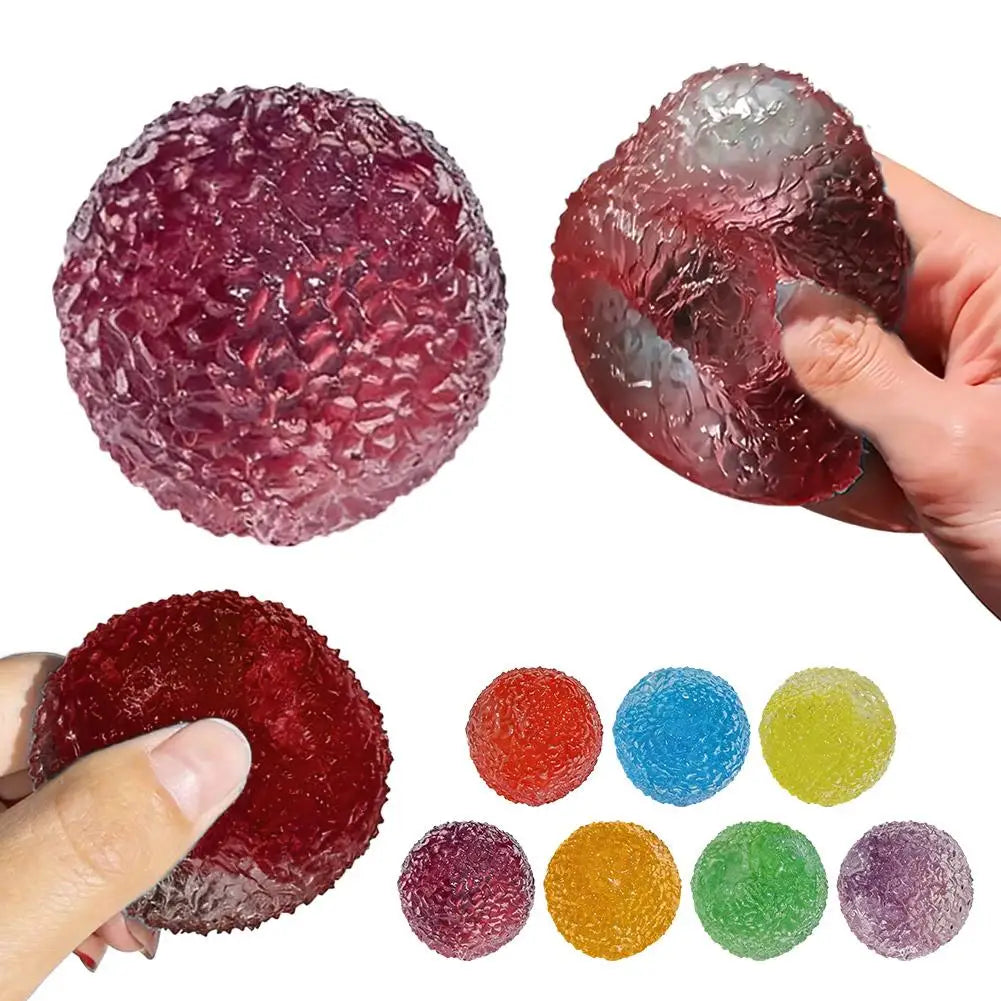 Ice Ball Maltose Squishy Toys Stress Multicolor Texture Sensory Qme Rose