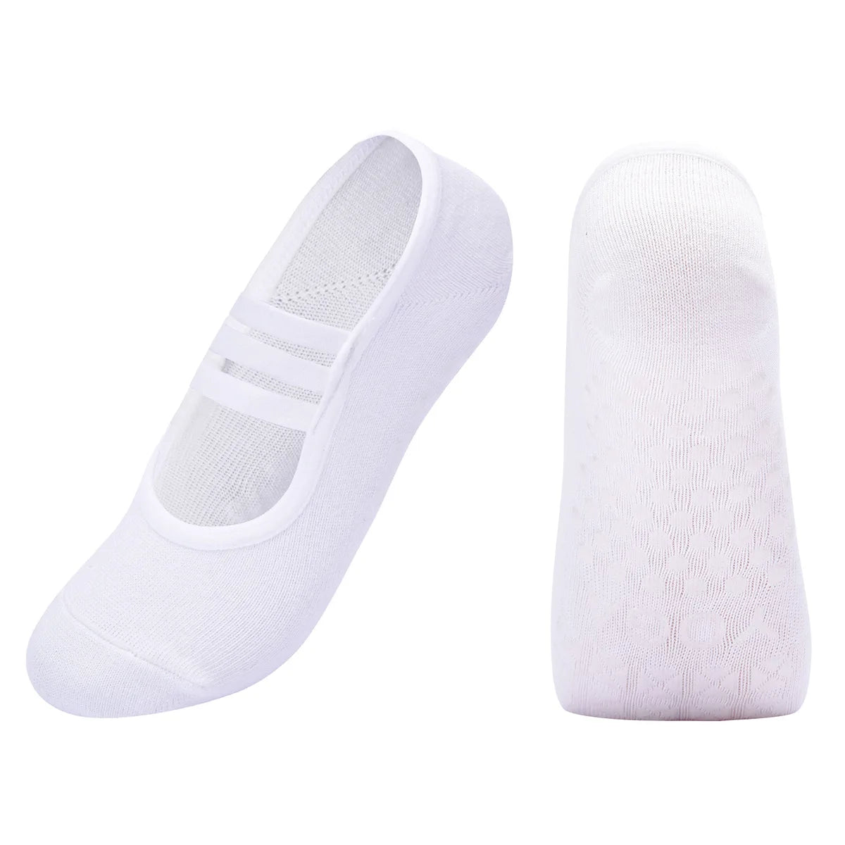 Button Silicone Non-slip Yoga Socks for Female Floor Pilates Socks Backless Breathable Cotton Indoor Fitness Dance Sports Socks Qme c One Size