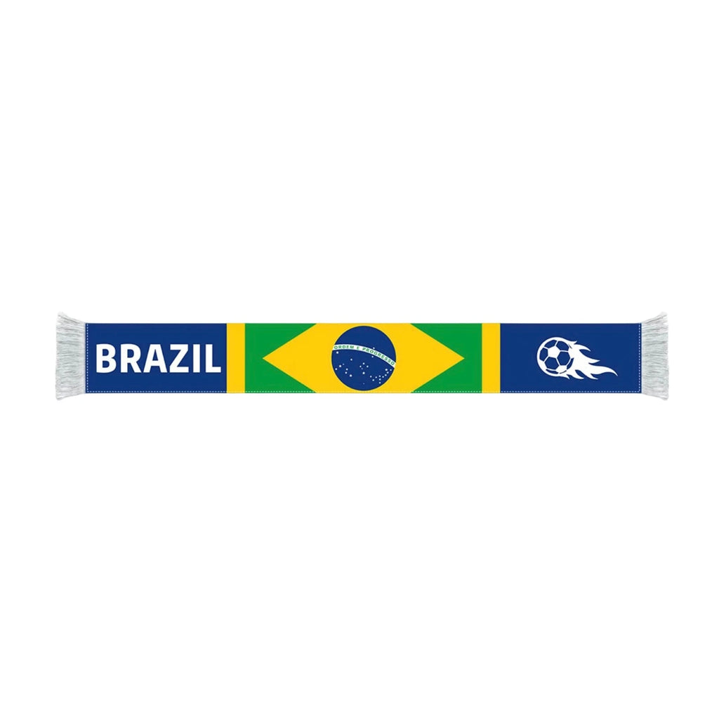 Soccer Match Fan Scarf with National Flag Design and Football Printed Long Style Cheering Props Party Supplies Qme A One Size