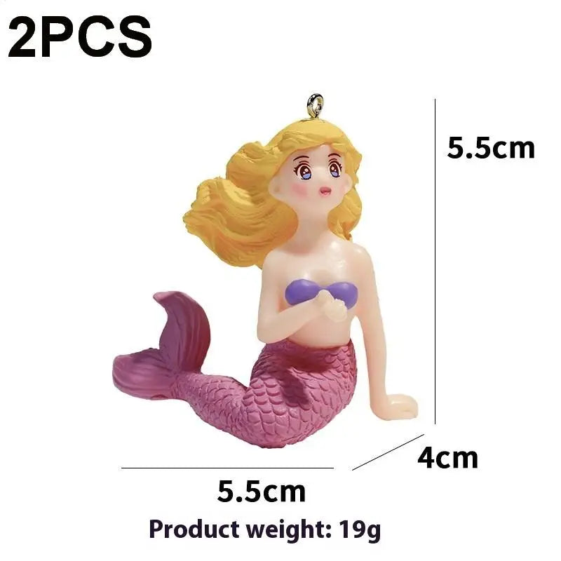 2PCS Aquarium Suspension Figurine Ornament Beautiful Fish Tank Desk Decoration Crafts For Aquarium Landscaping Qme Yellow