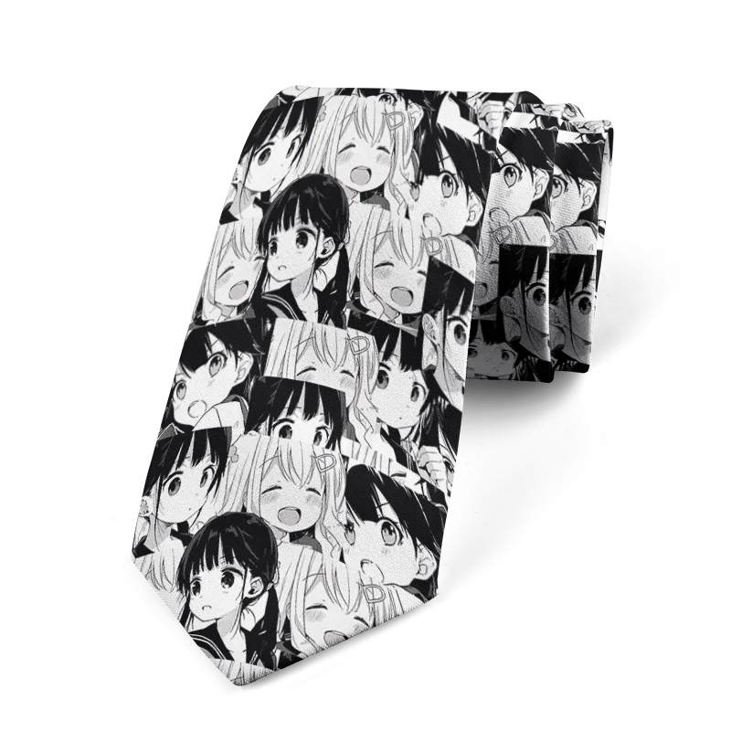 Anime Cartoon Printing Men's Tie Unisex Casual Creative Novelty Qme style6