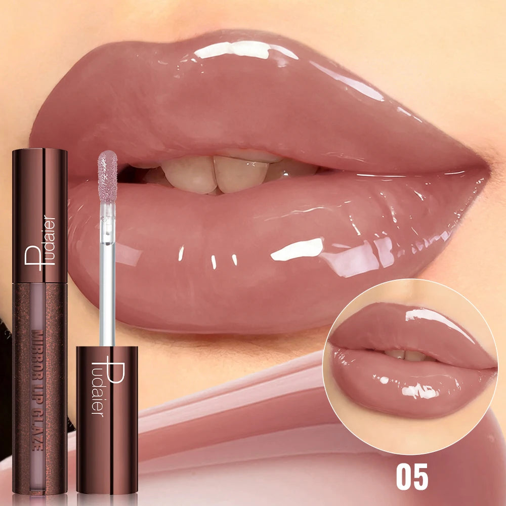 Glass Shine Lip Gloss Hydrating Plumping Mirror Glaze Waterproof Long Qme