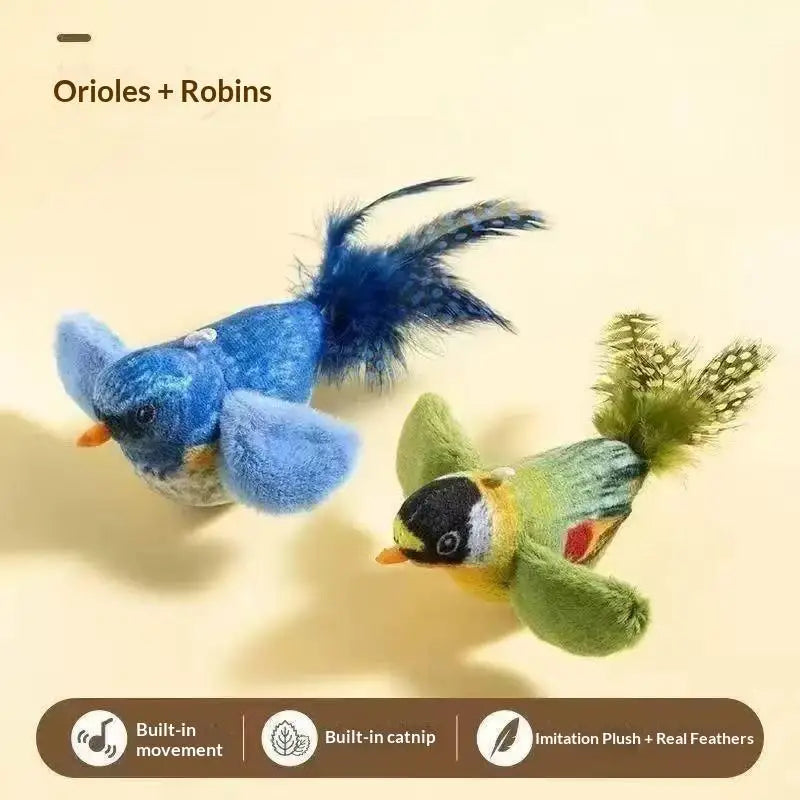 1/2/3PCS Cat Toys Self-Entertainment And Relaxation Swing Toys Cat Teasing Sticks Bite-Resistant Realistic Bird Pet Toys Cats Qme A2