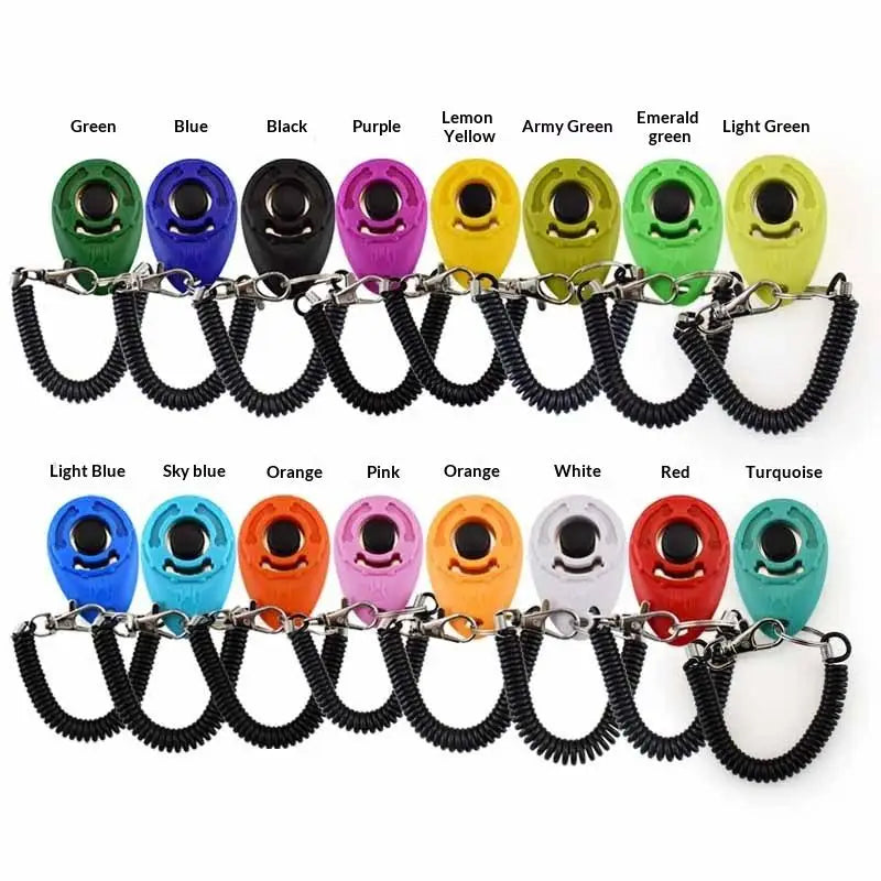 Key Chain Dog Training Clicker Aid Repeller Supplies Adjustable Wrist Qme