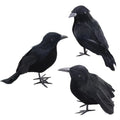 3pcs/set Halloween Black Crow Fakes Bird Toys Feather Animal Festival Decoration Props Party Supplies Garden Statues Sculptures Qme 3Pcs