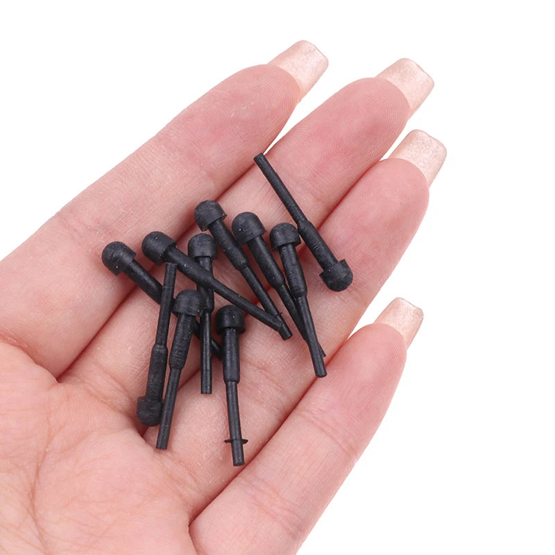 Replacement Rubber Bumper Silencer Hair Scissors Barber Shears Qme Black 10PCS