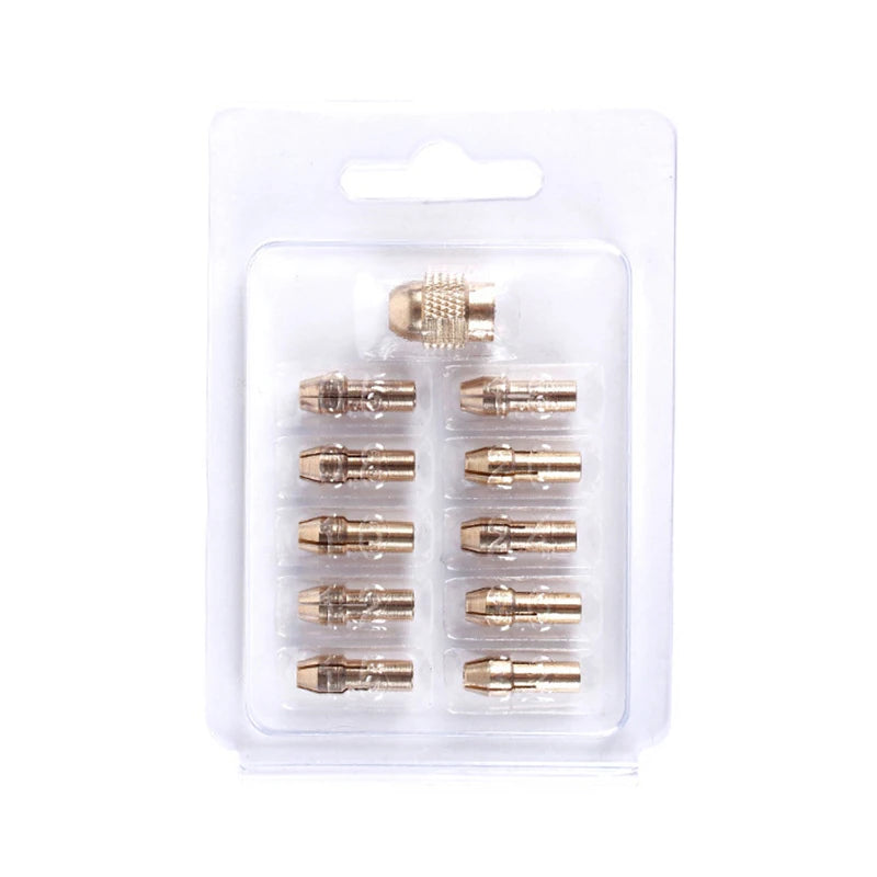 Lot Mini Drill Brass Collet Chuck Rotary Tool 0 5- Nut Accessories Qme Gold