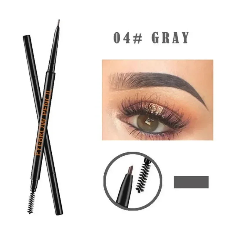1.5mm Fine Eyebrow Pencil with Double Head Automatic Rotation, One Line Eyebrow Pencil Waterproof and Makeup Free Makeup Pen Qme 04