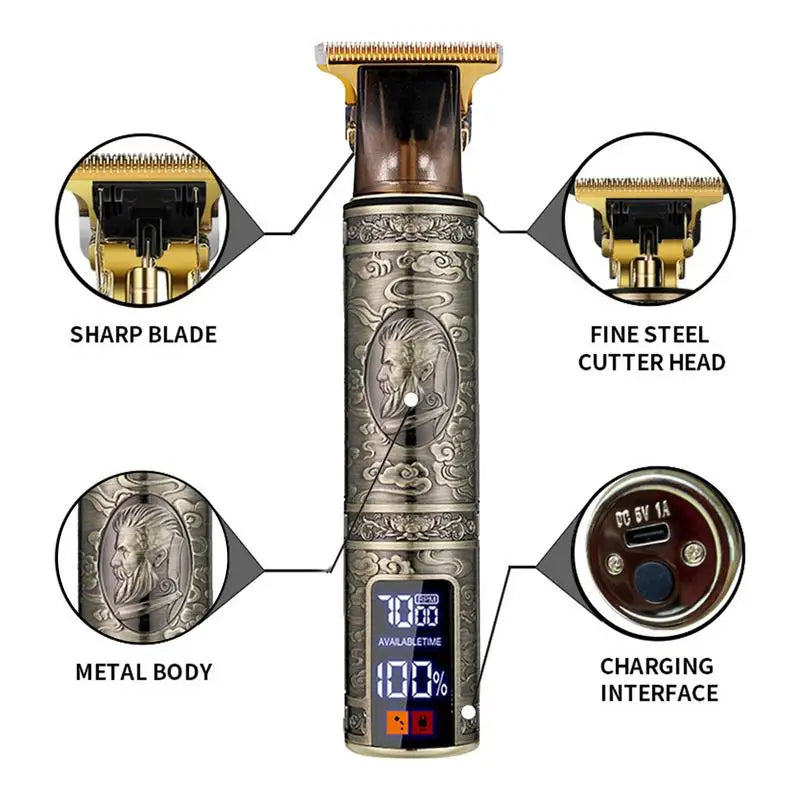 Hair Trimmer Barber Clippers USB Charging Shaver Electric Hairdresser Qme